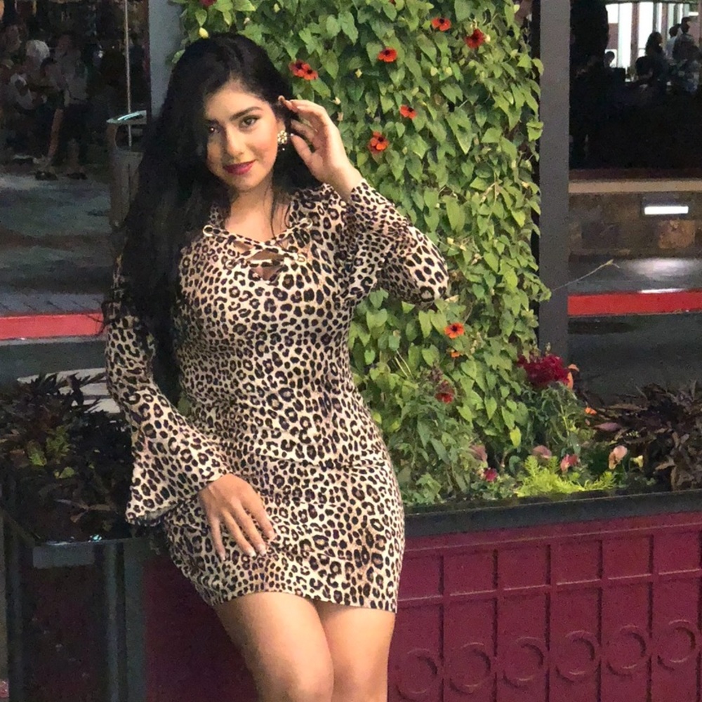 Michael Kors leopard print mini dress